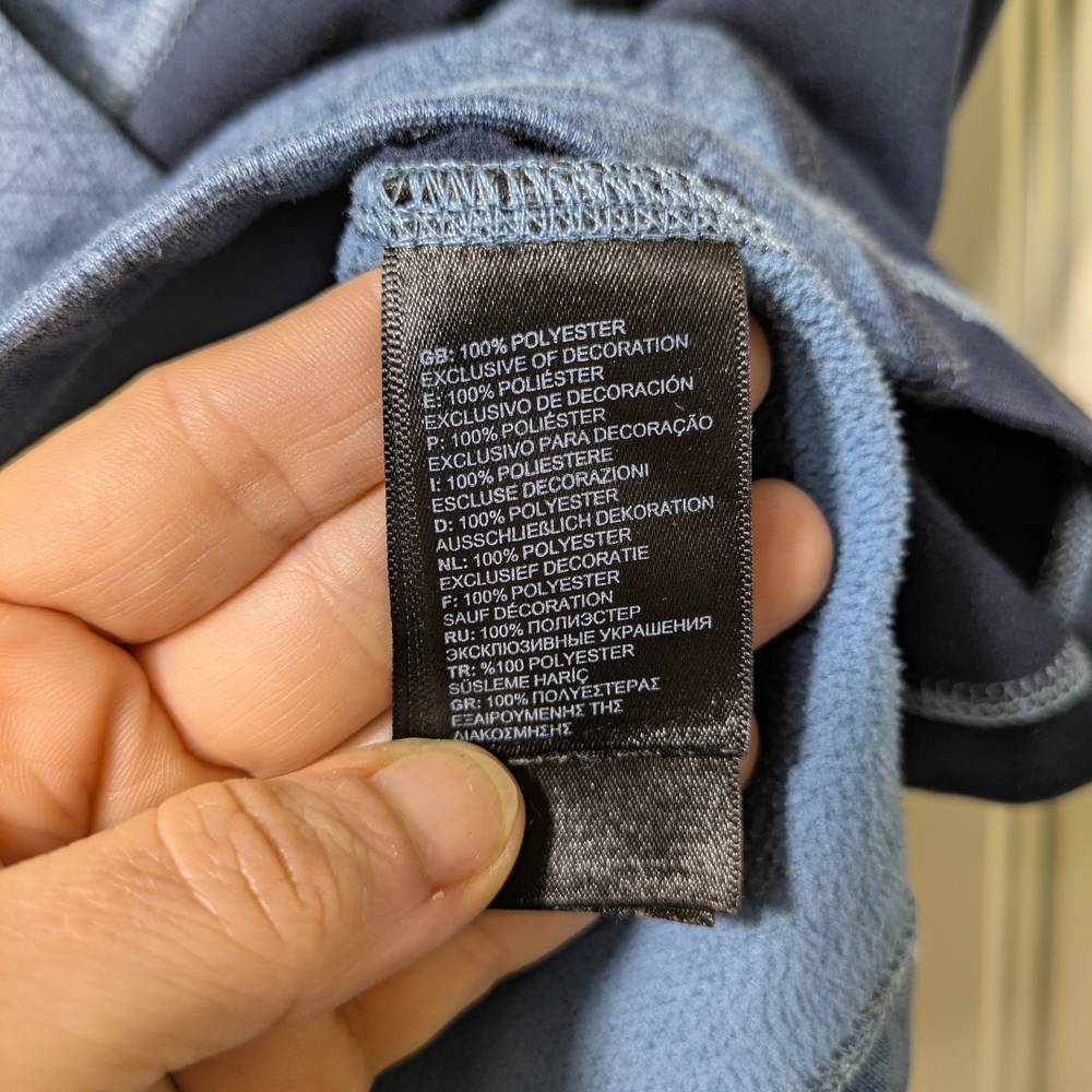 The North Face Navy/Light Blu Patterned Colorway Pullover Warm Camping Winter - Picture 7 of 16